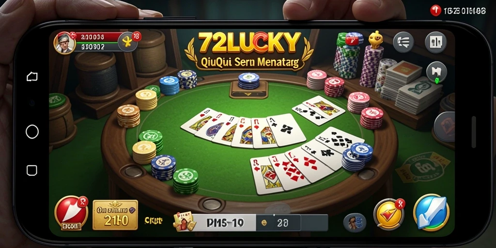 Tampilan gameplay QiuQiu yang seru dan mendebarkan.