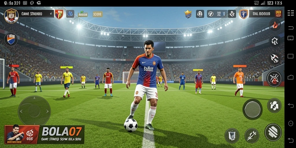 Tampilan gameplay menarik dari BOLA07 dengan strategi lapangan yang dinamis.