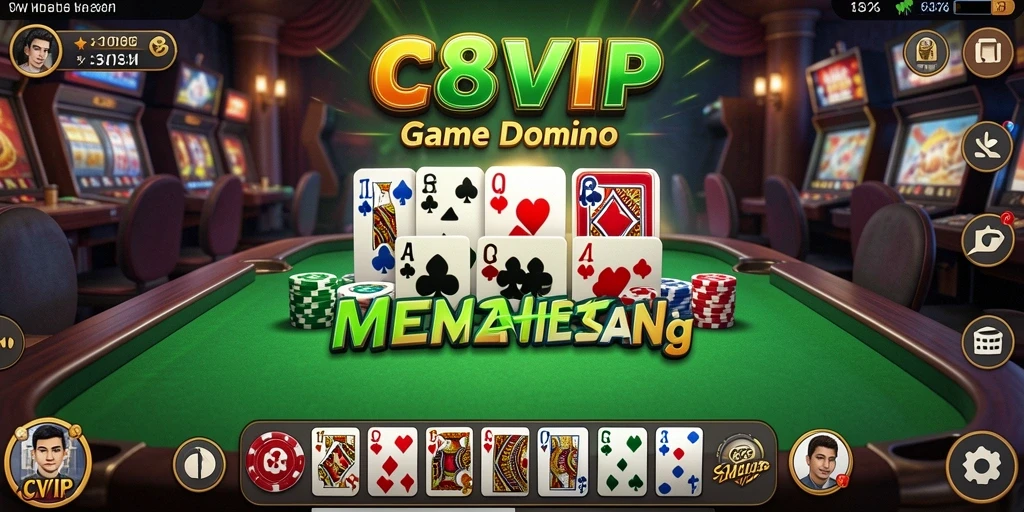 Tampilan gameplay menarik di C8VIP dengan Domino seru.