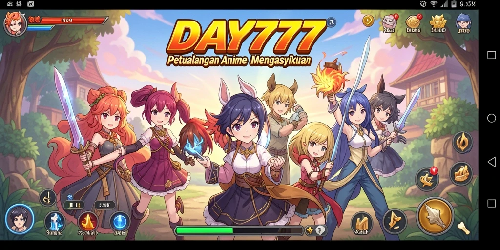 Tampilan gameplay yang memukau dalam DAY777.