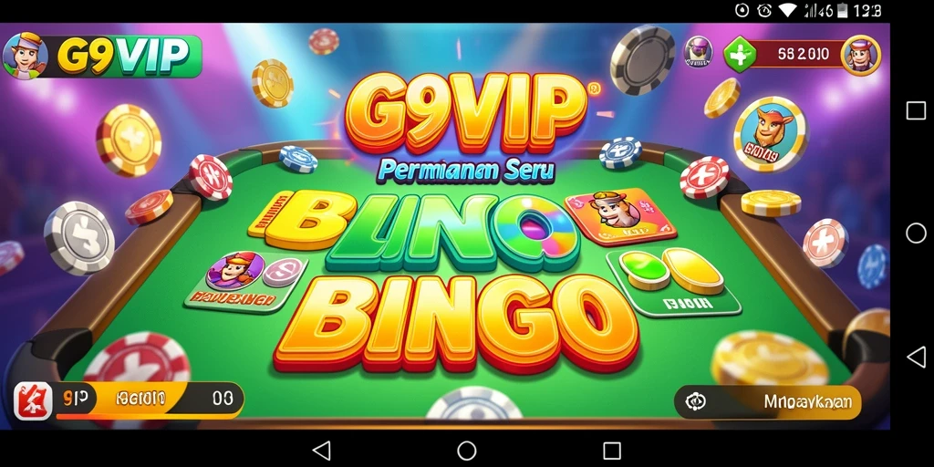 Screenshot G9VIP menampilkan gameplay Bingo yang menarik dan dinamis.