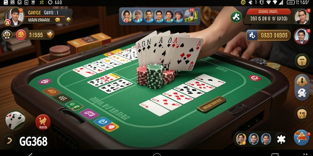 Screenshot menunjukkan gameplay seru dari game Gaple.