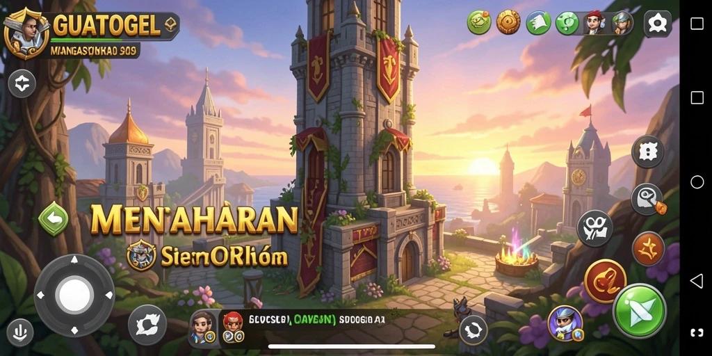 Tampilan menarik gameplay Tower Defense GUATOGEL.