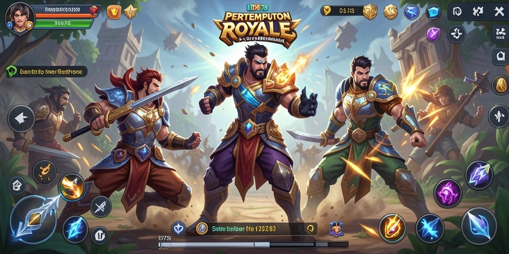 Screenshot ID678 menampilkan aksi intens pertempuran Battle Royale.