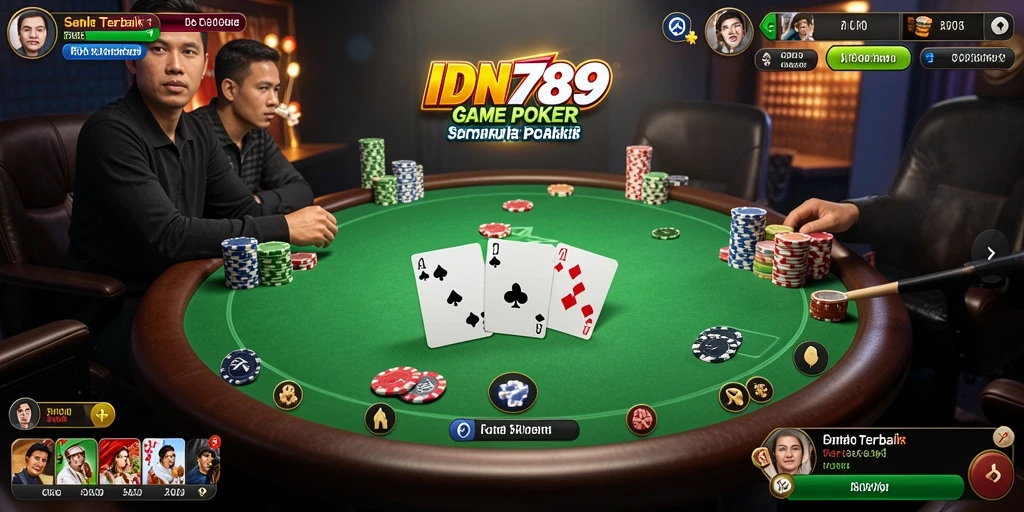 Tampilan gameplay seru di IDN789, aplikasi Poker yang mengasyikkan.