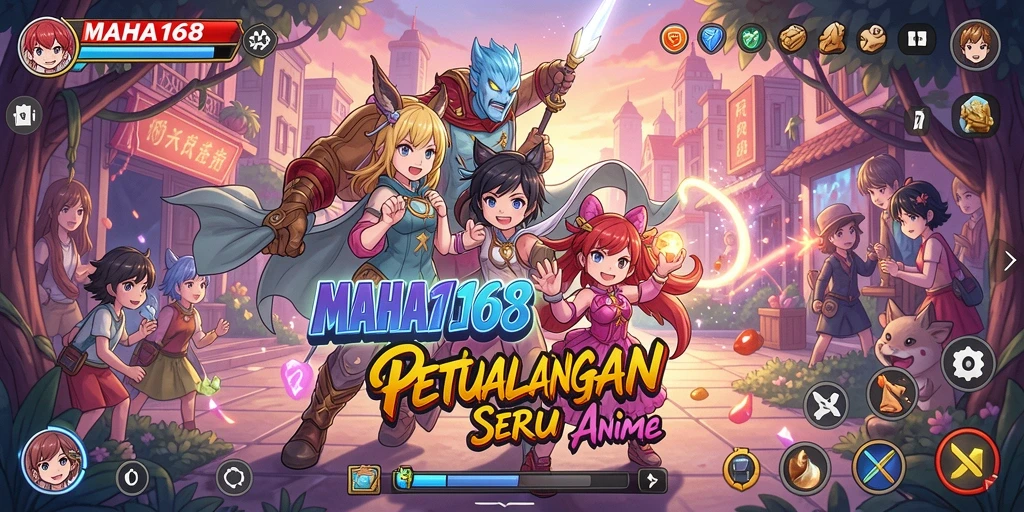 Tampilan gameplay seru dalam dunia Anime yang menakjubkan.