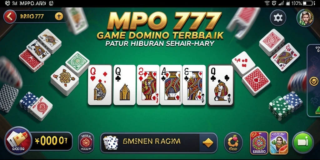 Screenshot MPO777 menampilkan gameplay menarik dari permainan Domino.