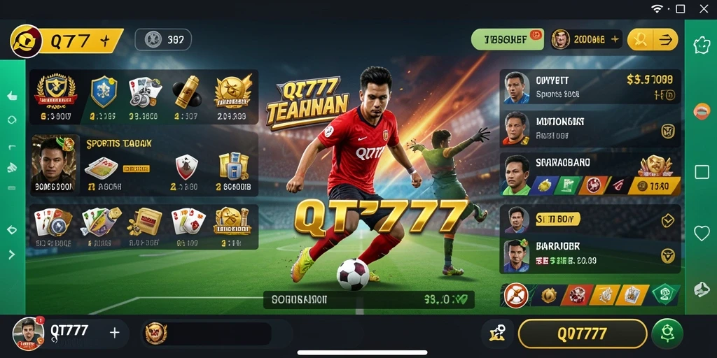 Screenshot gameplay QT777 menampilkan taruhan olahraga yang dinamis.