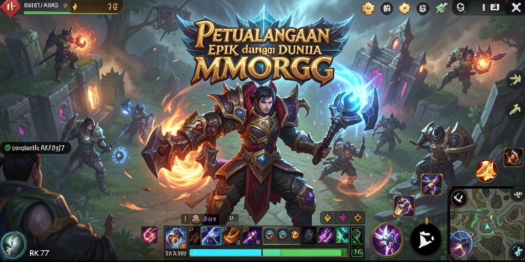 Tampilan gameplay yang seru dalam dunia MMORPG.