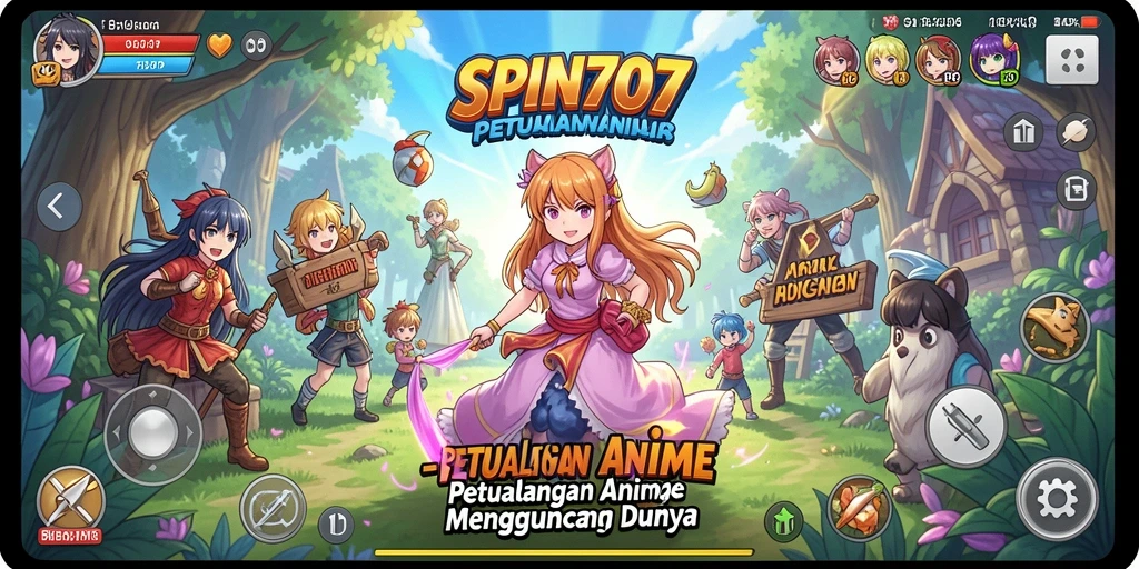 Tangkapan layar SPIN707 menampilkan pertarungan epik dengan karakter-karakter anime yang ikonik.